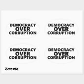 腐敗に関する民主主義 楕円形シール (シート)