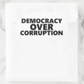 腐敗に関する民主主義 楕円形シール (バッグ)