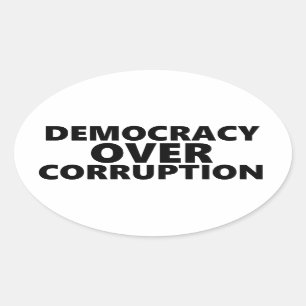 腐敗に関する民主主義 楕円形シール