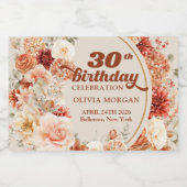 腐敗秋テラコッタ銅赤面ブルゴーニュ スパークリングワインラベル (シングルラベル)