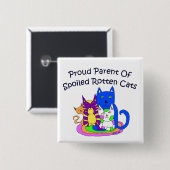 腐誇りを持った猫スクエアの親 缶バッジ (正面&裏面)