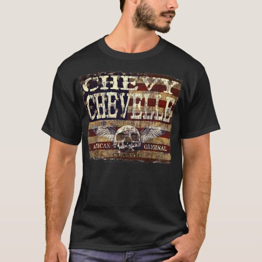 腐食させた旗に対するChevy Chevelleのデザイン Tシャツ (正面)