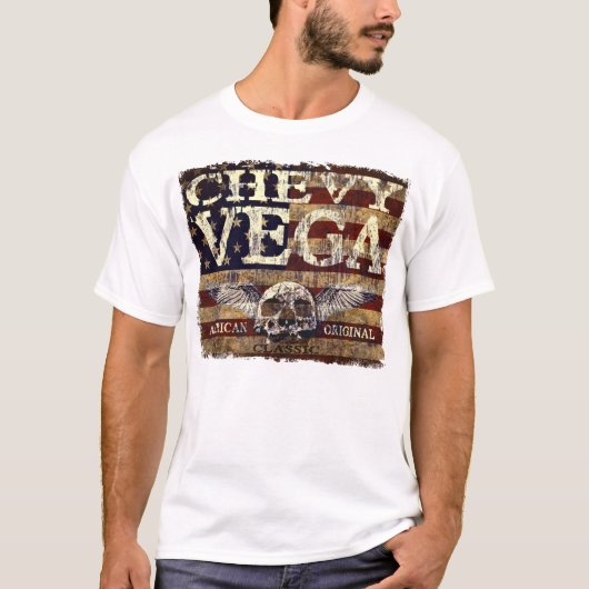 腐食させた旗に対するChevy Vegaのデザイン Tシャツ (正面)
