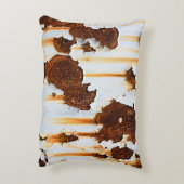 腐食した白い錆の縞模様 アクセントクッション (裏面(縦))