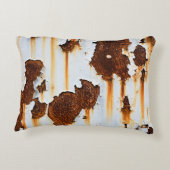 腐食した白い錆の縞模様 アクセントクッション (裏面)