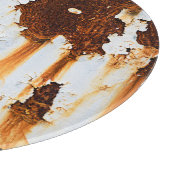 腐食した白い錆の縞模様 カッティングボード (角)