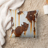 腐食した白い錆の縞模様 クッション (ブランケット)