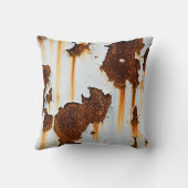 腐食した白い錆の縞模様 クッション (裏面)