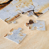 腐食した白い錆の縞模様 ジグソーパズル (側面)