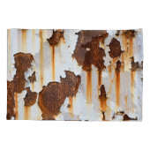 腐食した白い錆の縞模様 枕カバー (裏面)