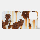 腐食した白い錆の縞模様 Case-Mate iPhoneケース (裏面 (横))