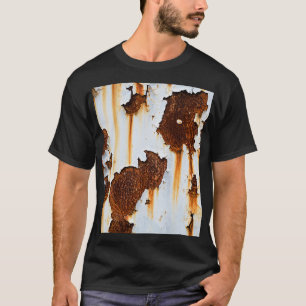 腐食した白い錆の縞模様 Tシャツ