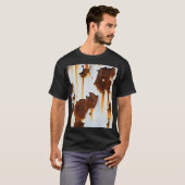 腐食した白い錆の縞模様 Tシャツ (正面フル)