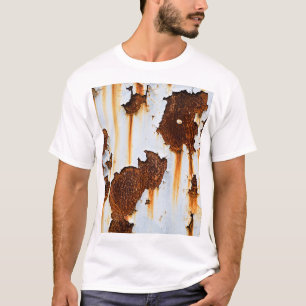 腐食した白い錆の縞模様 Tシャツ