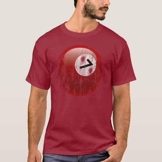 腐食し、老化する第7ビリヤードボール- Tシャツ (正面)