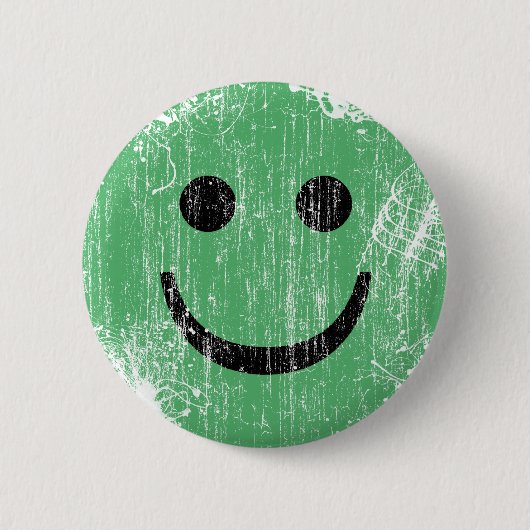 腐食し、老化する緑- 缶バッジ (正面)