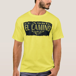 腐食するChevy El Caminoの青いクラシックによって飛ぶスカル Tシャツ