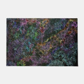 腐食または破壊された暗色のスポンジの形状 ドアマット (正面)