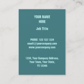 腐食グリーンプリント垂直チョビー 名刺 (裏面)