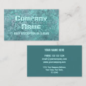 腐食グリーンプリント'説明' 名刺 (正面/裏面)