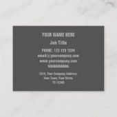 腐食グレーのプリント'説明'ぽちゃりと 名刺 (裏面)