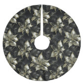 腐食性シルバーポインセチアフローラ ブラッシュドポリエステルツリースカート (正面)