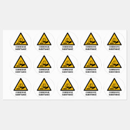 腐食性警告物質・腐食性化学物質 ラベル