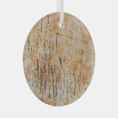 腐食素朴金属の質感に絡み合う色 ガラスオーナメント (正面右)