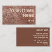 腐食赤色のプリント名刺側文字 名刺 (正面/裏面)