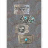 腐食鋼のベルトバックル シール (正面)