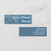 腐食青色プリント側文字 スキニー名刺 (正面/裏面)