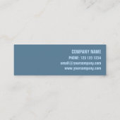 腐食青色プリント側文字 スキニー名刺 (裏面)