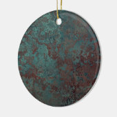 腐食「銅」プリントオーナメント丸 セラミックオーナメント (左)