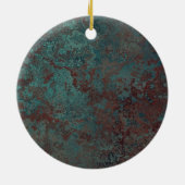 腐食「銅」プリントオーナメント丸 セラミックオーナメント (裏面)