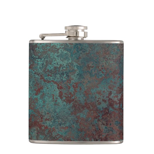 腐食「銅」プリントフラスコ包まれたビニル フラスク (正面)