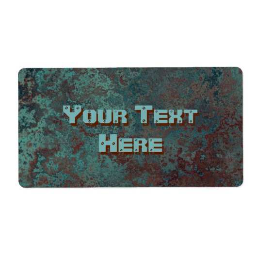 腐食「銅」プリントラベルが大 ラベル (正面)