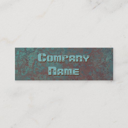 腐食「銅」プリント名刺のスキニー スキニー名刺 (正面)