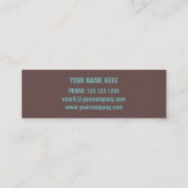 腐食「銅」プリント名刺のスキニー スキニー名刺 (裏面)