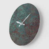 腐食「銅」プリント時計 ラージ壁時計 (傾斜)