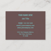 腐食「銅」プリント「説明」ぽちゃりと太った 名刺 (裏面)