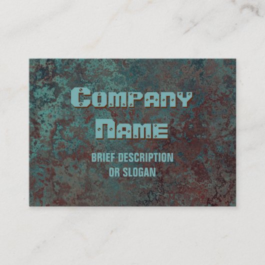腐食「銅」プリント「説明」ぽちゃりと太った 名刺 (正面)