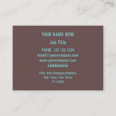 腐食「銅」プリント「説明」ぽちゃりと太った 名刺 (裏面)