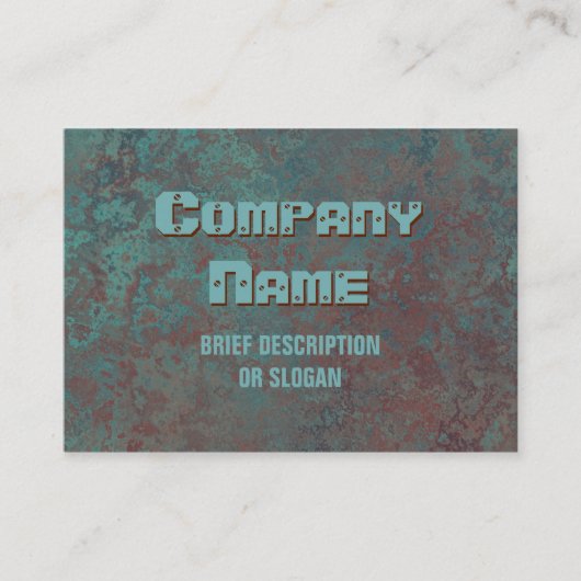 腐食「銅」プリント「説明」ぽちゃりと太った 名刺 (正面)
