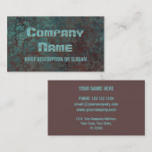 腐食「銅」プリント「説明」 名刺 (正面/裏面)