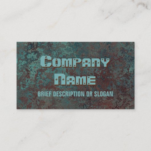 腐食「銅」プリント「説明」 名刺 (正面)