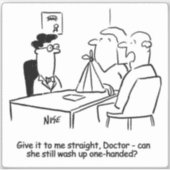 腕おもしろい漫画を壊した妻。 シール (正面)