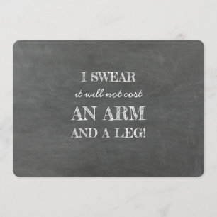 腕および足のおもしろいな新婦付添人の提案無し 招待状