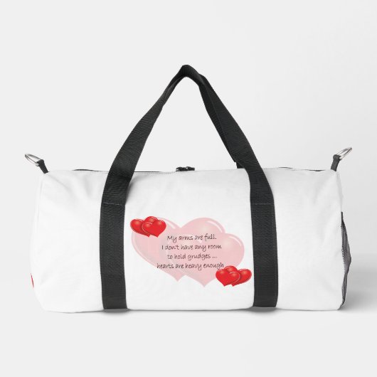 腕がいっぱいだ ダッフルバッグ (正面)