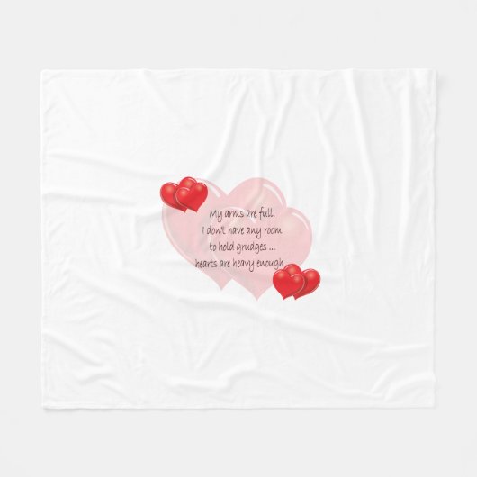 腕が一杯だ フリースブランケット (正面(横))