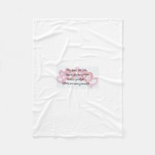 腕が一杯だ フリースブランケット (正面)